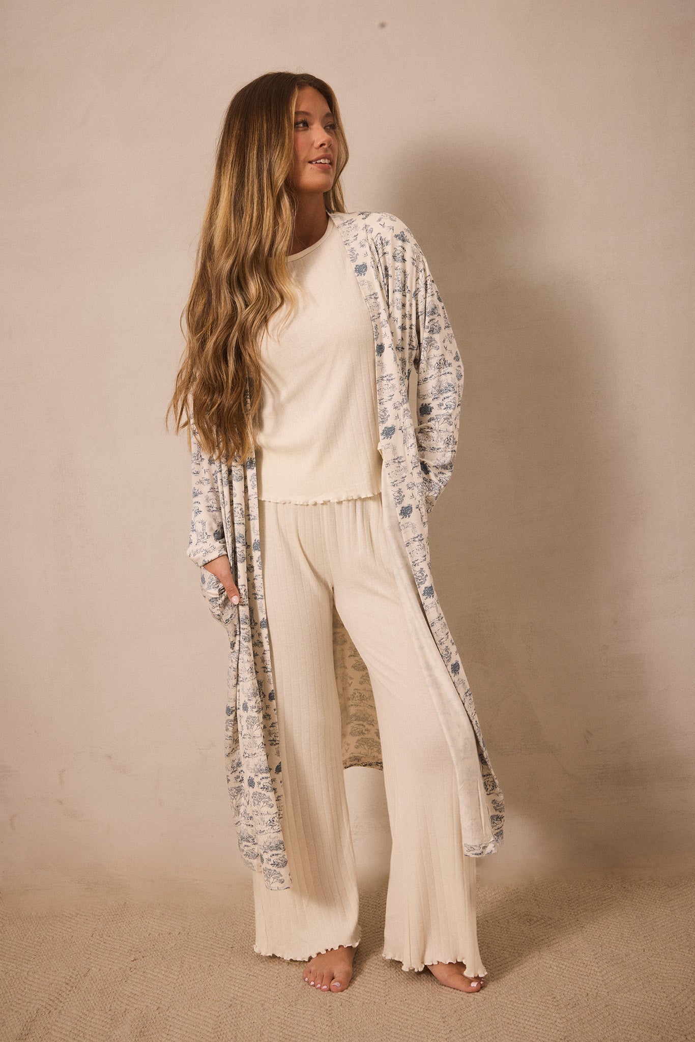 Bleu Toile Robe - Image 4