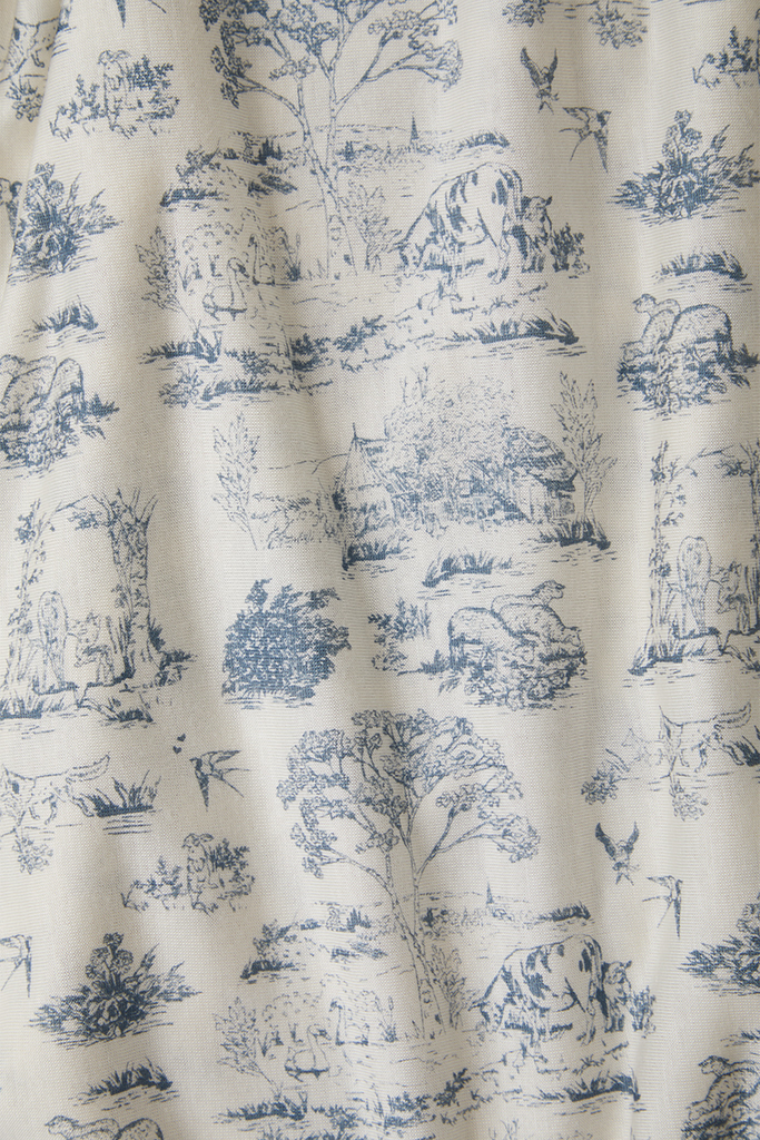 Bleu Toile Crib Sheet - Image 3