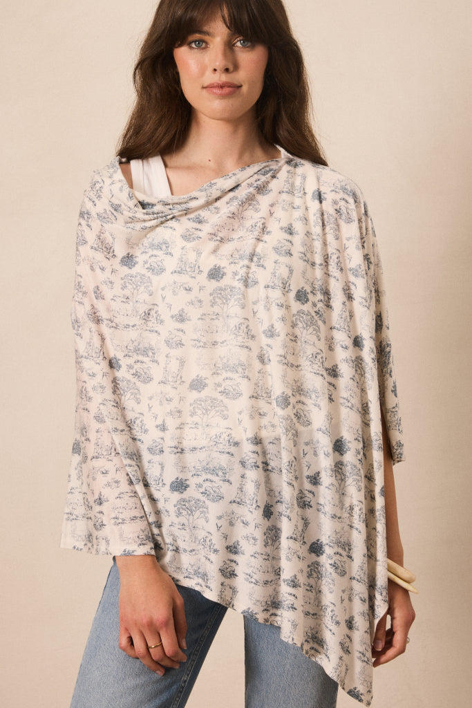 Bleu Toile Nursing Cover - Image 2