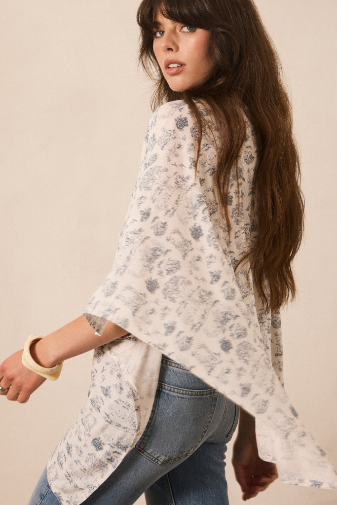 Bleu Toile Nursing Cover - Image 3