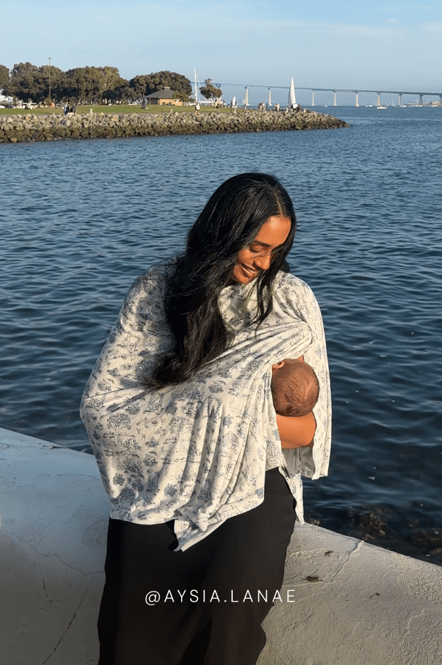 Bleu Toile Nursing Cover - Image 5