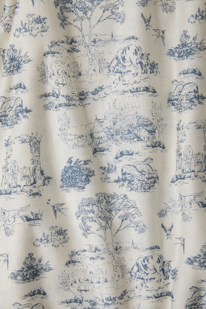 Bleu Toile Tie-Top Long-Sleeve Women's Sleep Set - Image 6