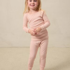 Blush Pointelle Toddler Sleep Set