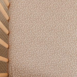 Cream Floral Crib Sheet