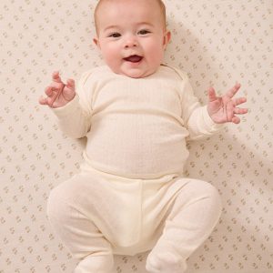 Cream Pointelle Baby Sleep Set
