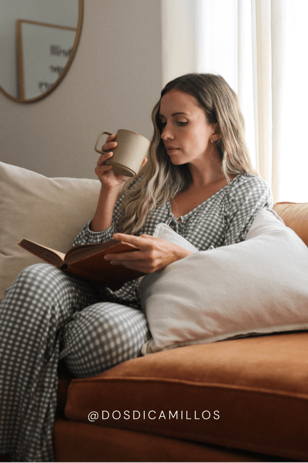 Green Gingham Tie-Top Long-Sleeve Women's Sleep Set - Image 7