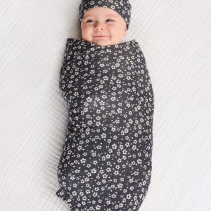Ikat Blooms Swaddle + Hat Set