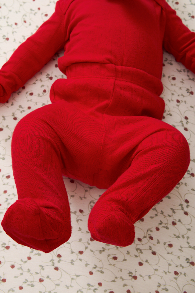 Red Pointelle Baby Sleep Set - Image 3