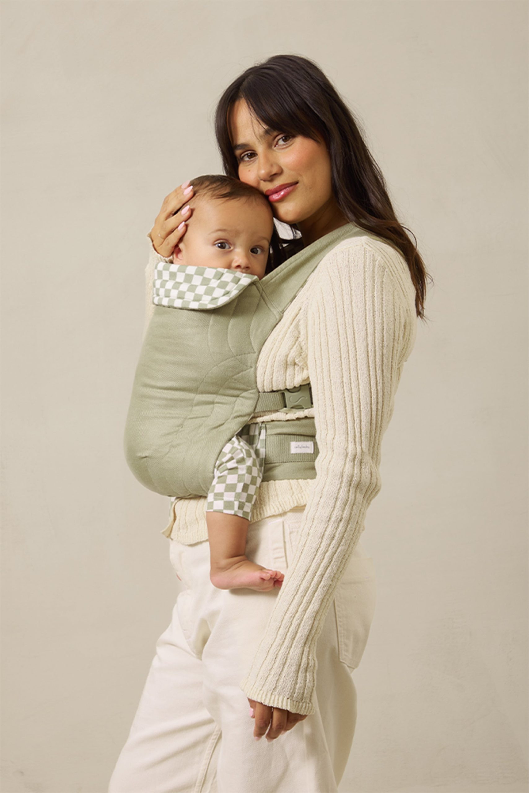 Sage Chequer Soft Buckle Carrier