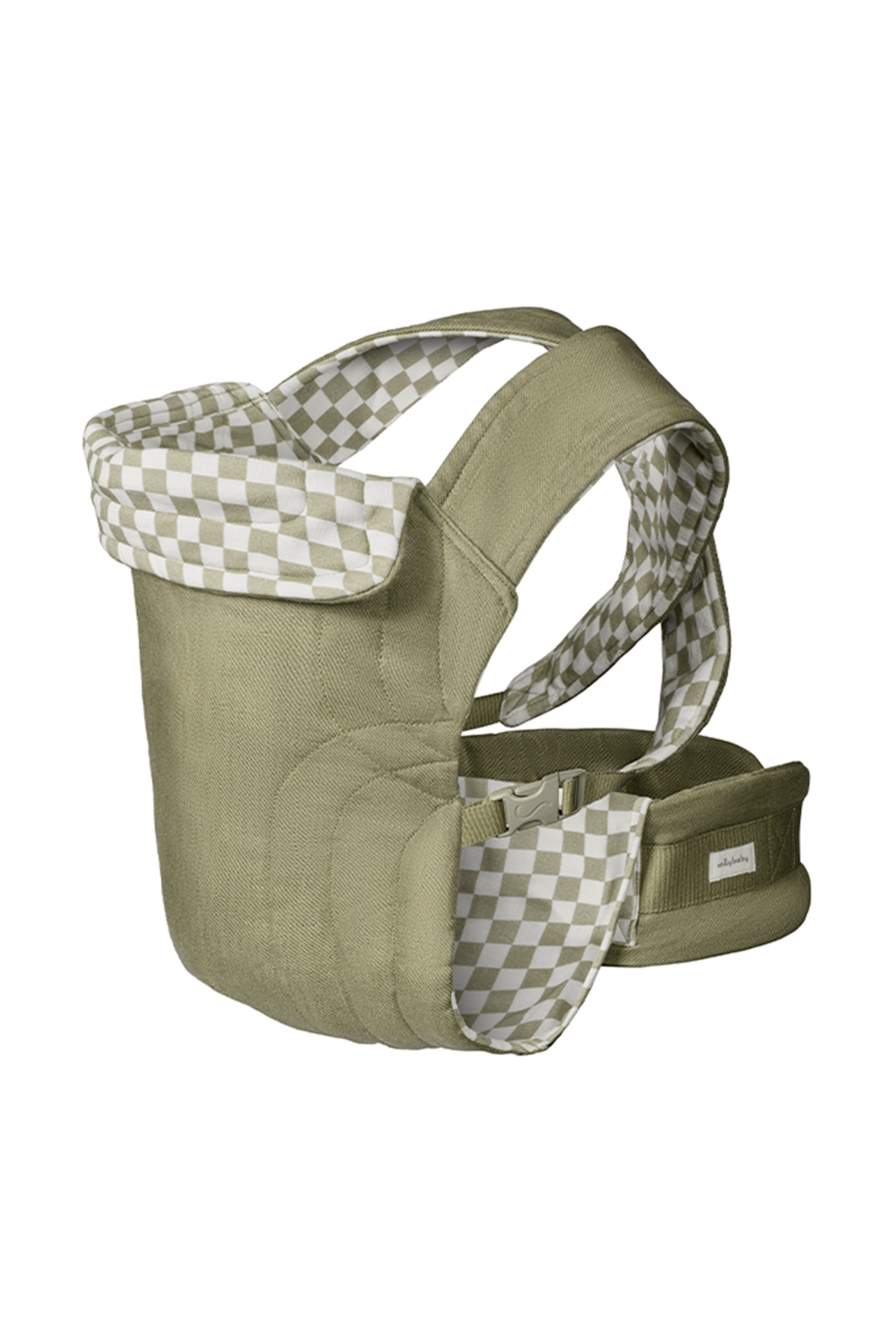 Sage Chequer Soft Buckle Carrier - Image 4