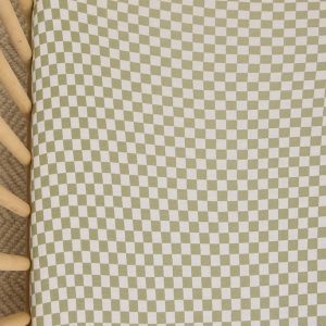 Sage Chequer Crib Sheet