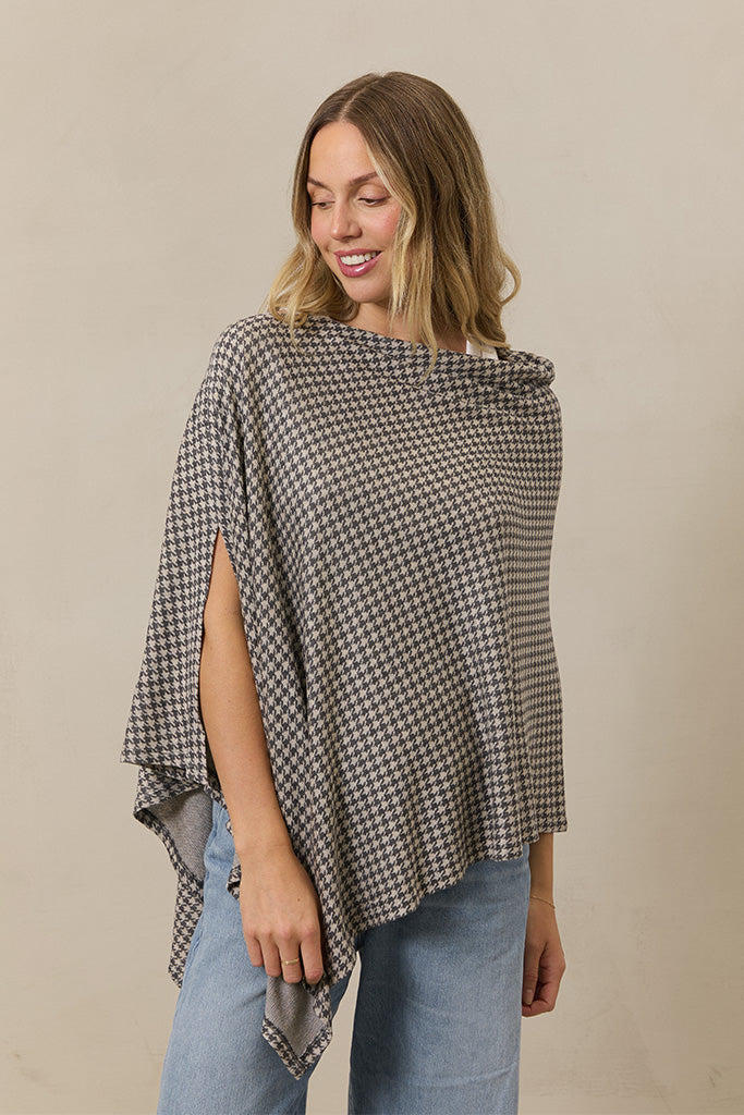 Stormy Houndstooth Nursing Cover - Image 2