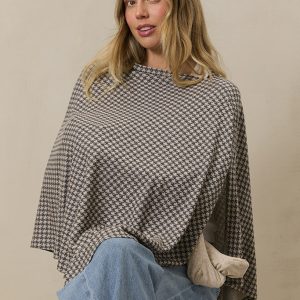 Stormy Houndstooth Nursing Cover
