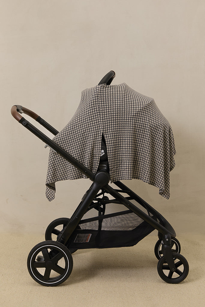 Stormy Houndstooth Nursing Cover - Image 7