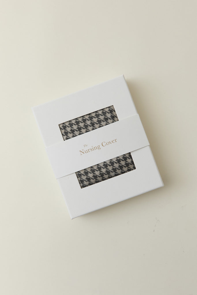 Stormy Houndstooth Nursing Cover - Image 9